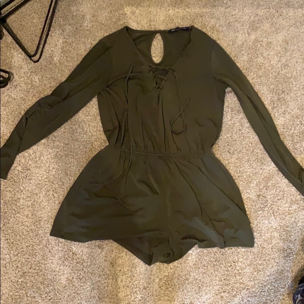 Olive green romper